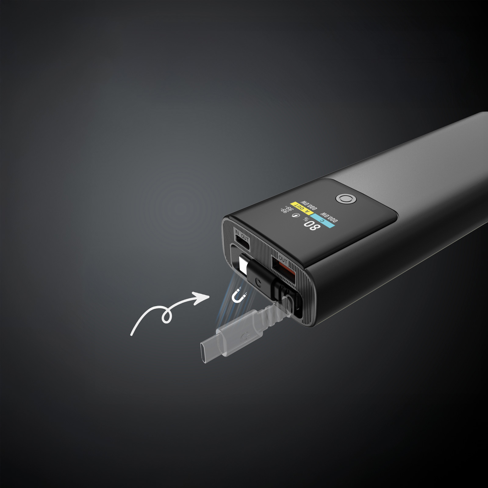 AKYAKA 20.000 MAH SİYAH POWERBANK görsel 3
