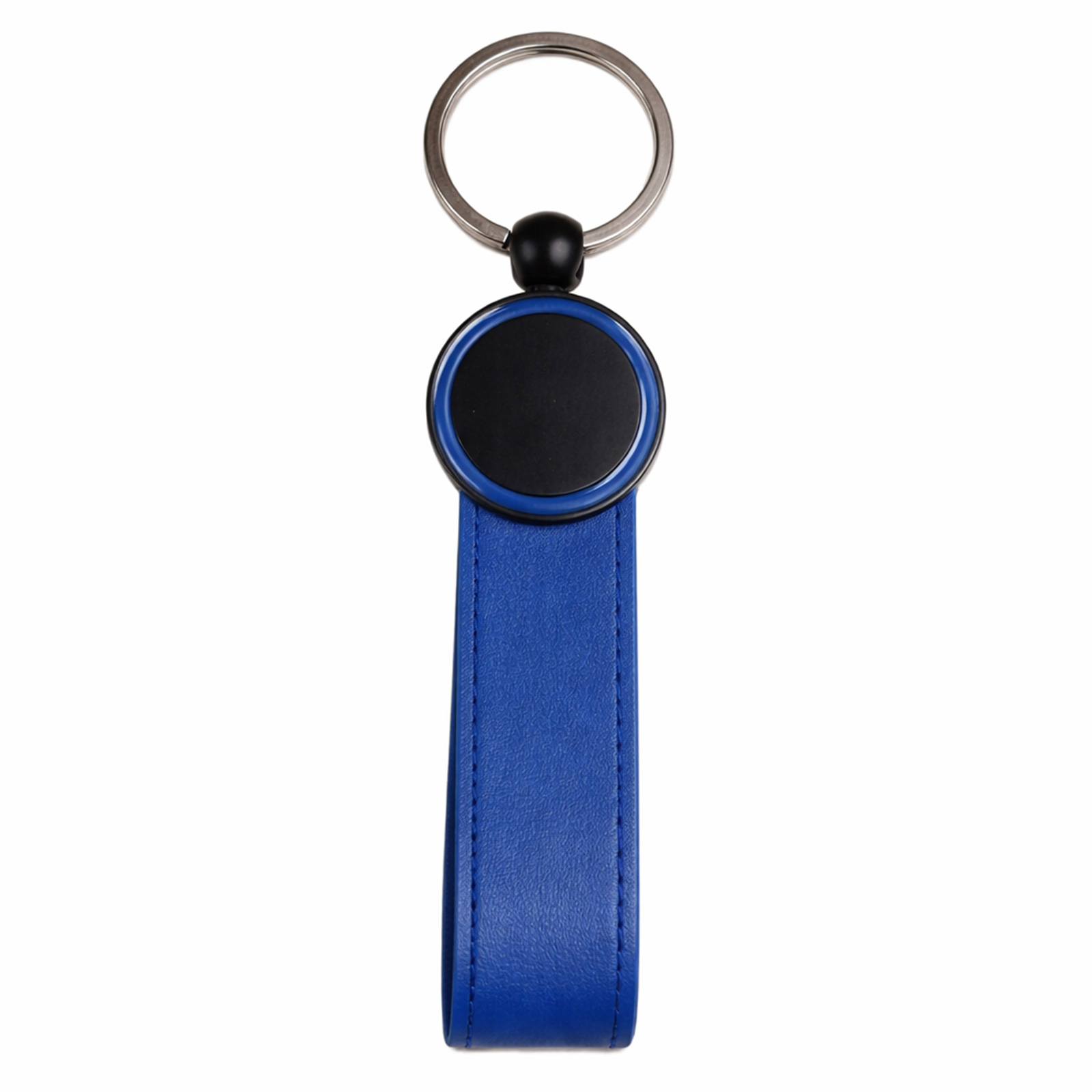 AYDER LACİVERT METAL-DERİ ANAHTARLIK - Promosyon Hediyelik